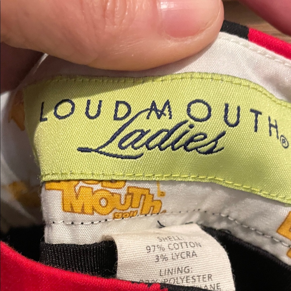 Loudmouth golf Red and Black Zebra Print skort - Picture 2 of 3